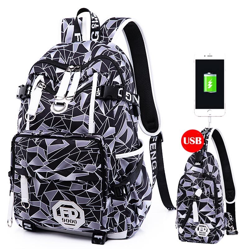 Mochila para portátil de 15,6 pulgadas con puerto de carga USB para mujer, mochila para estudiantes y estudiantes, mochila para niños mochila: style 2 set