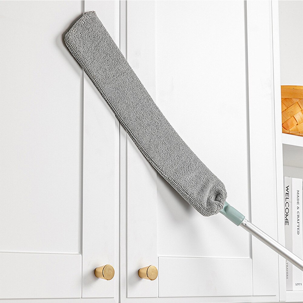 Cepillo de polvo para mesita de noche, accesorio retráctil para cama, hueco inferior, mango largo, microfibra mágica, artefacto de limpieza de polvo, barrido de pelo para el hogar: set 1