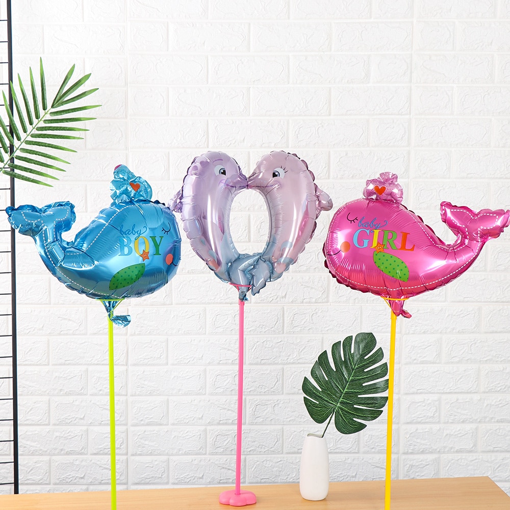 2 stk barnefest dusj mini blekksprut klovnefisk få øye på fisk kreps folie ballonger hav sjødyr vannlevende til baby bursdag dekor