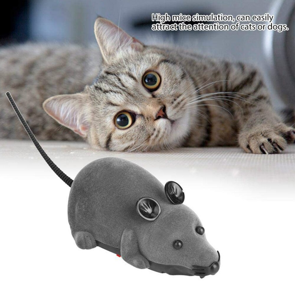 Cat Toys Remote Control Wireless RC Simulation Mouse Toy Electronic Rat Mice Toy For Kitten Cat Novelty Toy