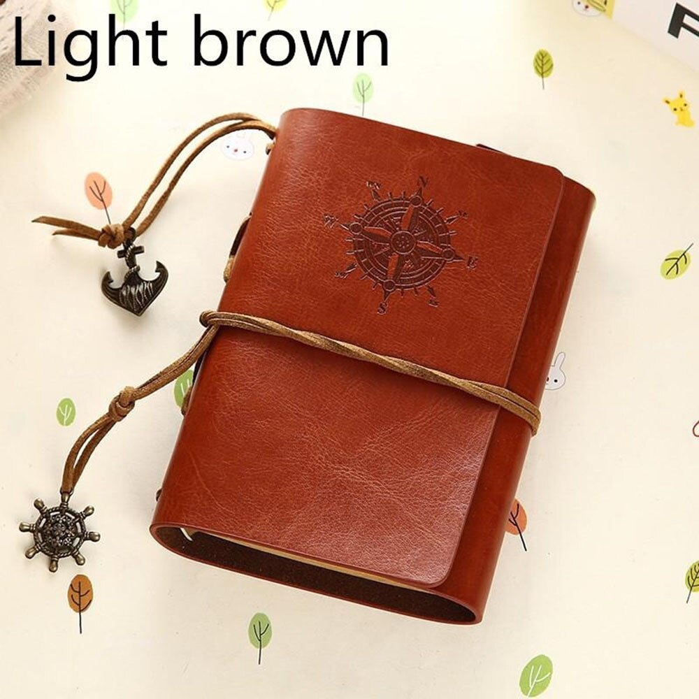 Retro Notebook Personality Notebooks Journal Notepads Ring Binder Diary organizer Planner Ring Binder Diary: light brown