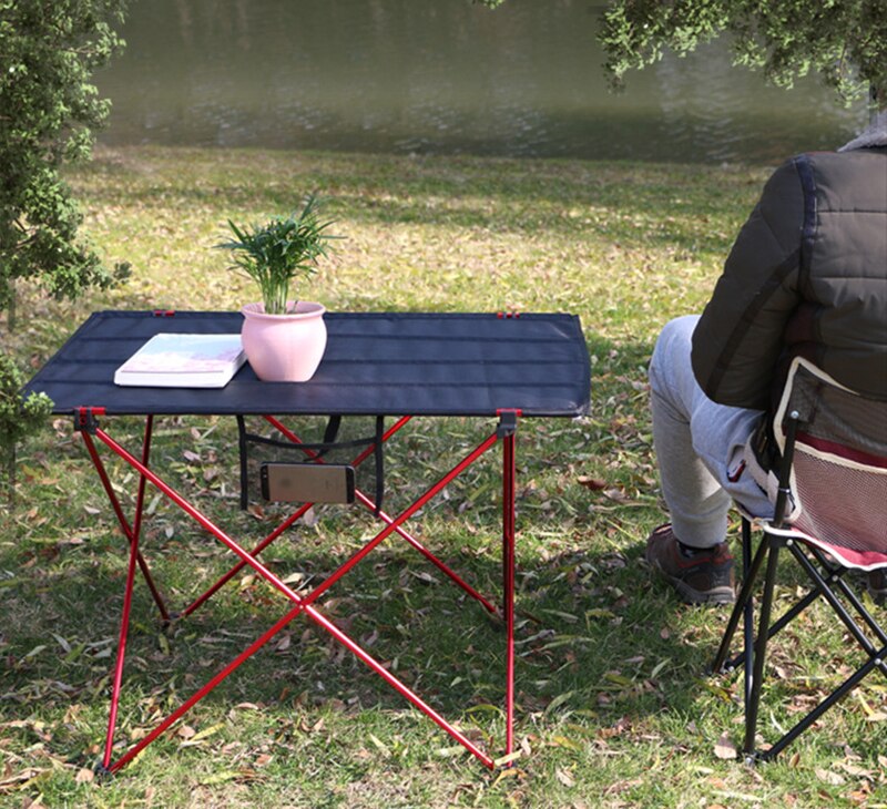 Bærbart aluminiumslegering ultra-let foldebord skrivebord lille størrelse foldbart bord bord camping udendørs picnic