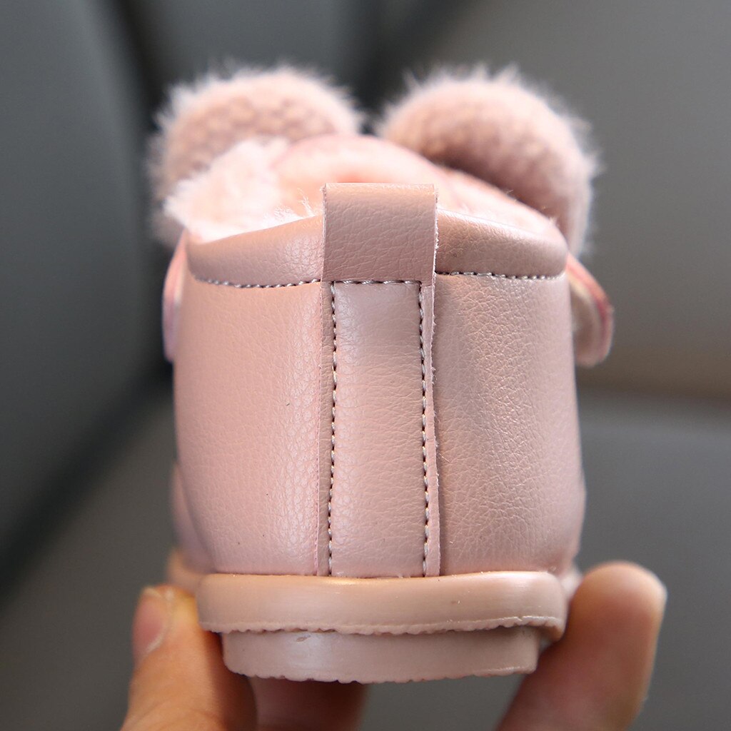 Kids Boots Girls Shoes Thick Warm Children Snow Shoes Baby Girls Boots Ankle Sport Short Booties Casual Bowknot Warm Shoes #C