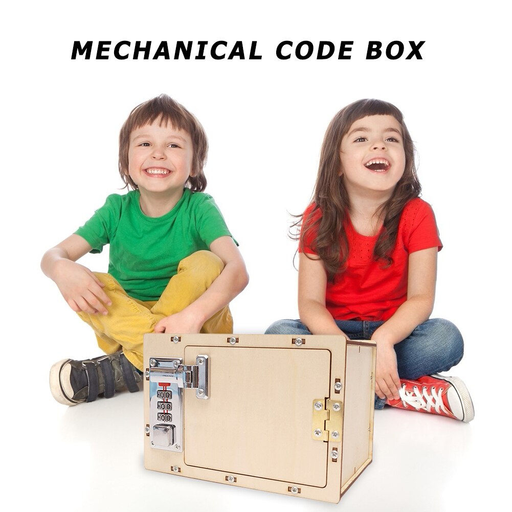 Mechanische Passwort Kasten Entwickeln freundlicher Denken Kreativität Modell DIY Wissenschaft Experiment Bausätze Art Pädagogisches Spielzeug