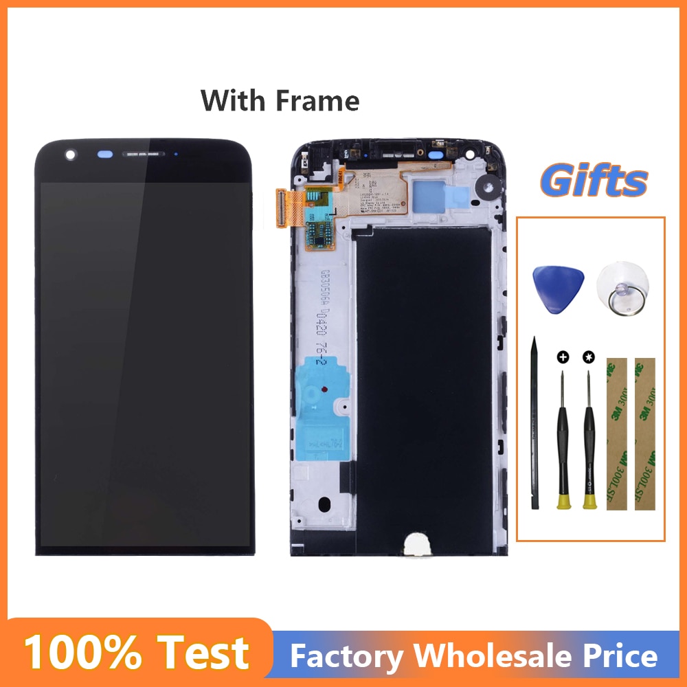 100% Test Lcd Voor Lg G5 H860 H850 F700L VS987 H830 H831 H820 H840 LGLS992 LGUS992 Touch Screen Digitizer met Frame