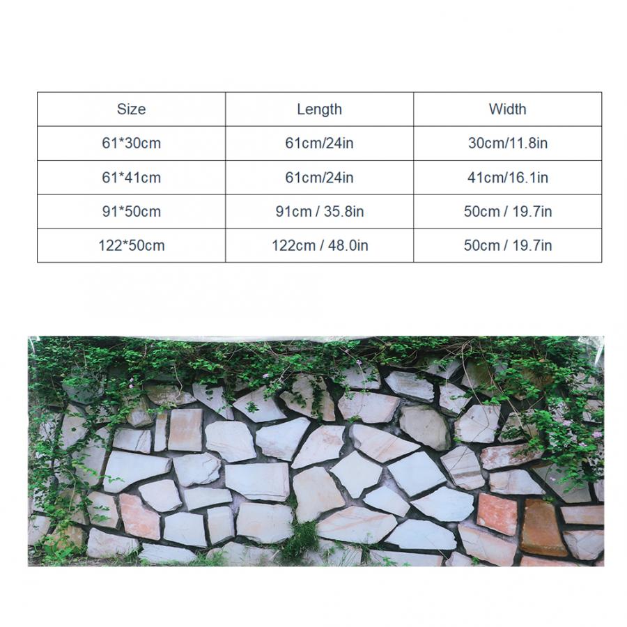 Aquarium Landscape Sticker Poster Waterweed Background Poster Decorative Stonewalling Paintings PVC Sticker Landscape Image: XL