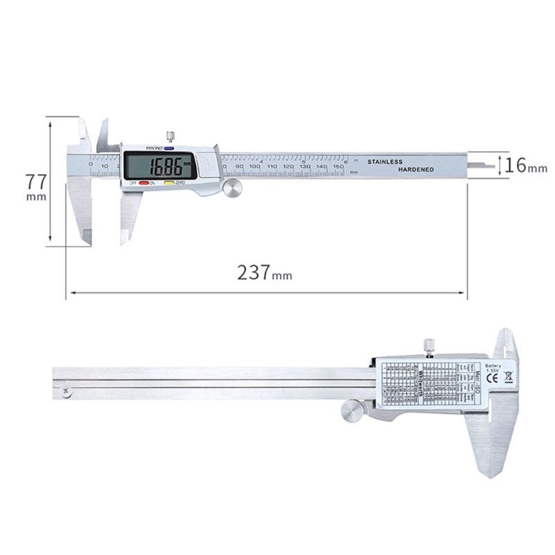 6-Inch 150mm digital calipers Stainless Steel Electronic Digital Vernier Caliper