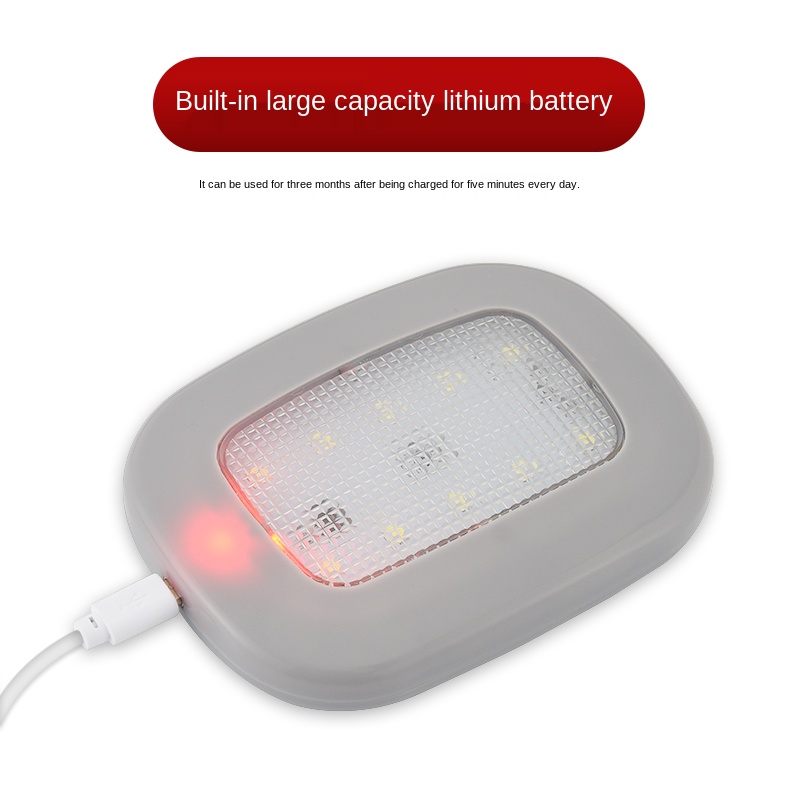 Luces de techo para coche, 10 LED, luz de lectura nocturna, carga USB, lámpara de cúpula magnética, lámpara para maletero, luz decorativa, luz interior para coche