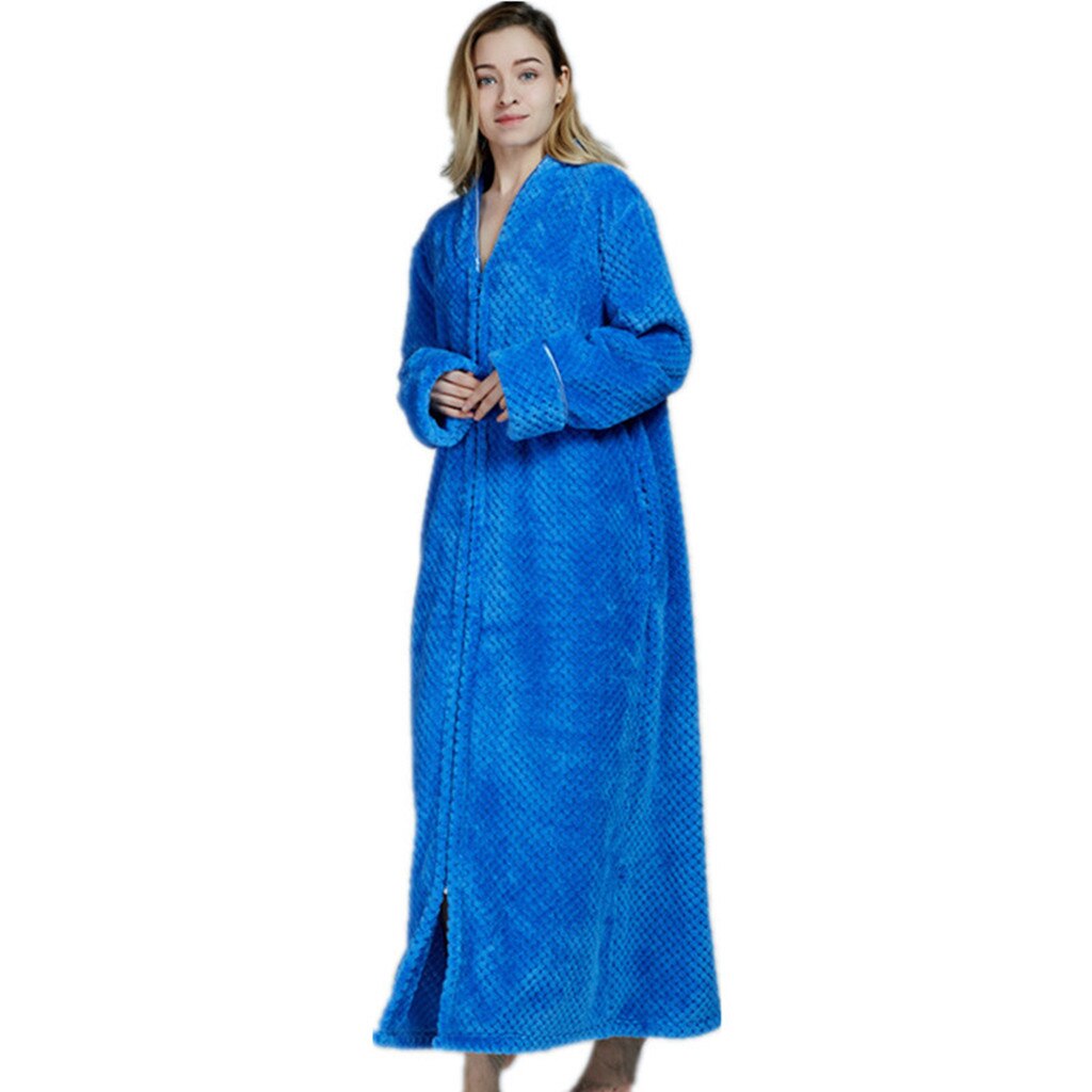 Dressing Gowns For Women,Fleece Ladies Soft Tie Front Dressing Gown Robe Sleepwear Bathrobe Long Marks and Spencer Robe F20: A / L