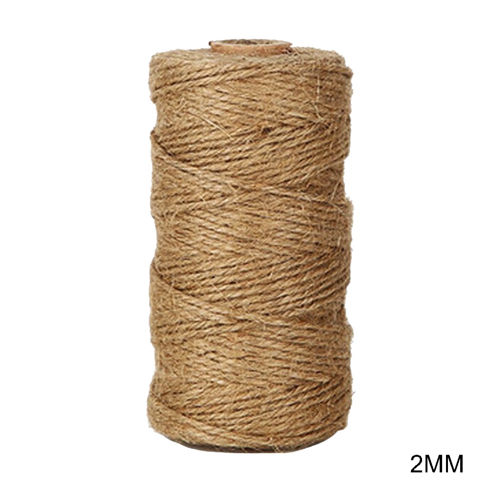 100 M Diy Zachte Natuurlijke Twijn Rope Natuurlijke Jute Twine Twee Fijne Hennep Touw Jute Touw Decor Rustieke Cord Craft Decor
