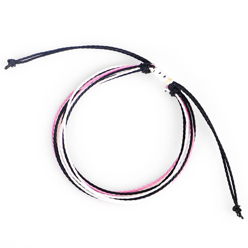 Handgemaakte Wax String Armbanden Kleuren Wit Zwart Rood Blauw Geel Mens Womens Nylon Koord Charm Vriendschap Armband: 5
