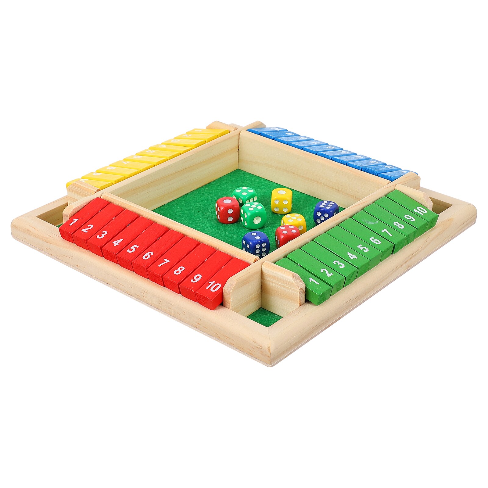 1 Set Shut The Box Game Party Safe Fine Novel Gathering Prop 4 Player Drinking Game: As Shown