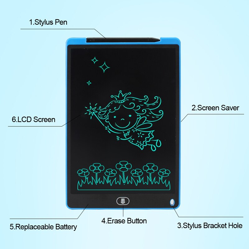 Grafische Tekening Tablet Smart Tekentafel Lcd Schrijven Tablet Elektronica Schrijfbord 12 Inch Schilderij Pad Voor Kinderen Tekenen