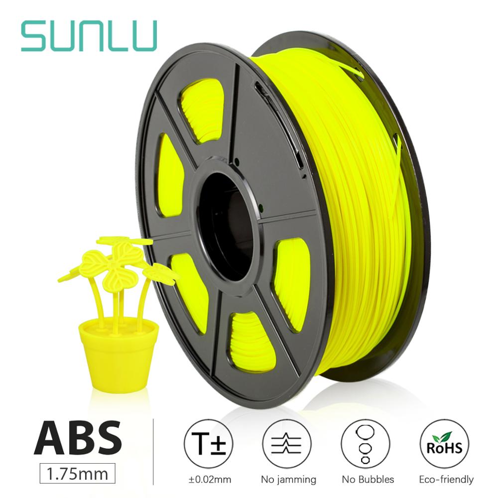 Sunlu 1Kg 1.75Mm Abs Filament Plastic Extrusie Machine Lijn Magnetische Filament Voor 3d Printer Abs Filament Extruder Gratis: luminous yellow