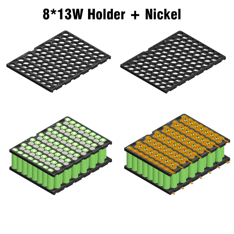 13S8P 48 v E-bike Li-Ion batterij houder + nikkel strip 8P13S batterijhouder en nikkel 48 v 20Ah 13S8P 18650 batterij houder nikkel