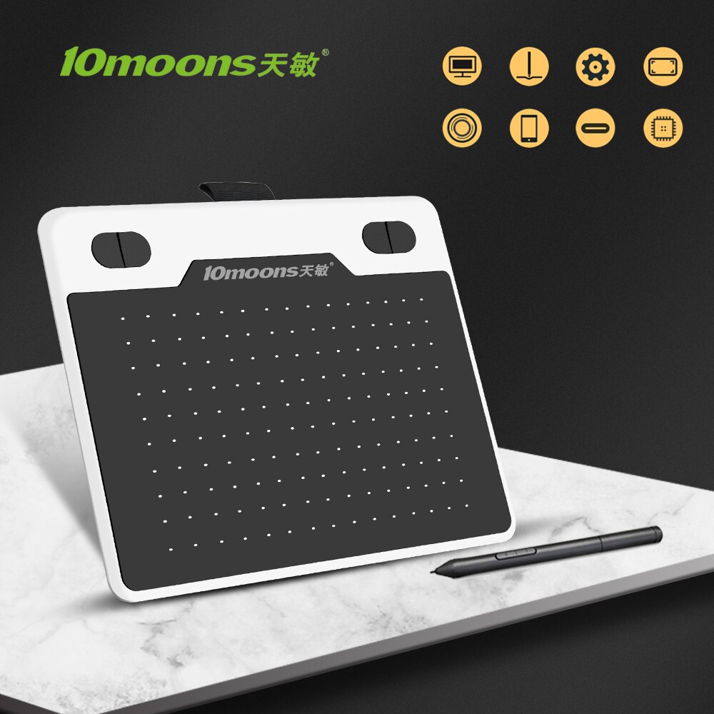 10 lunas T503 tableta gráfica con lápiz para Android tableta de escritura dibujo Tablet portátil/teléfono Android tableta gráfica