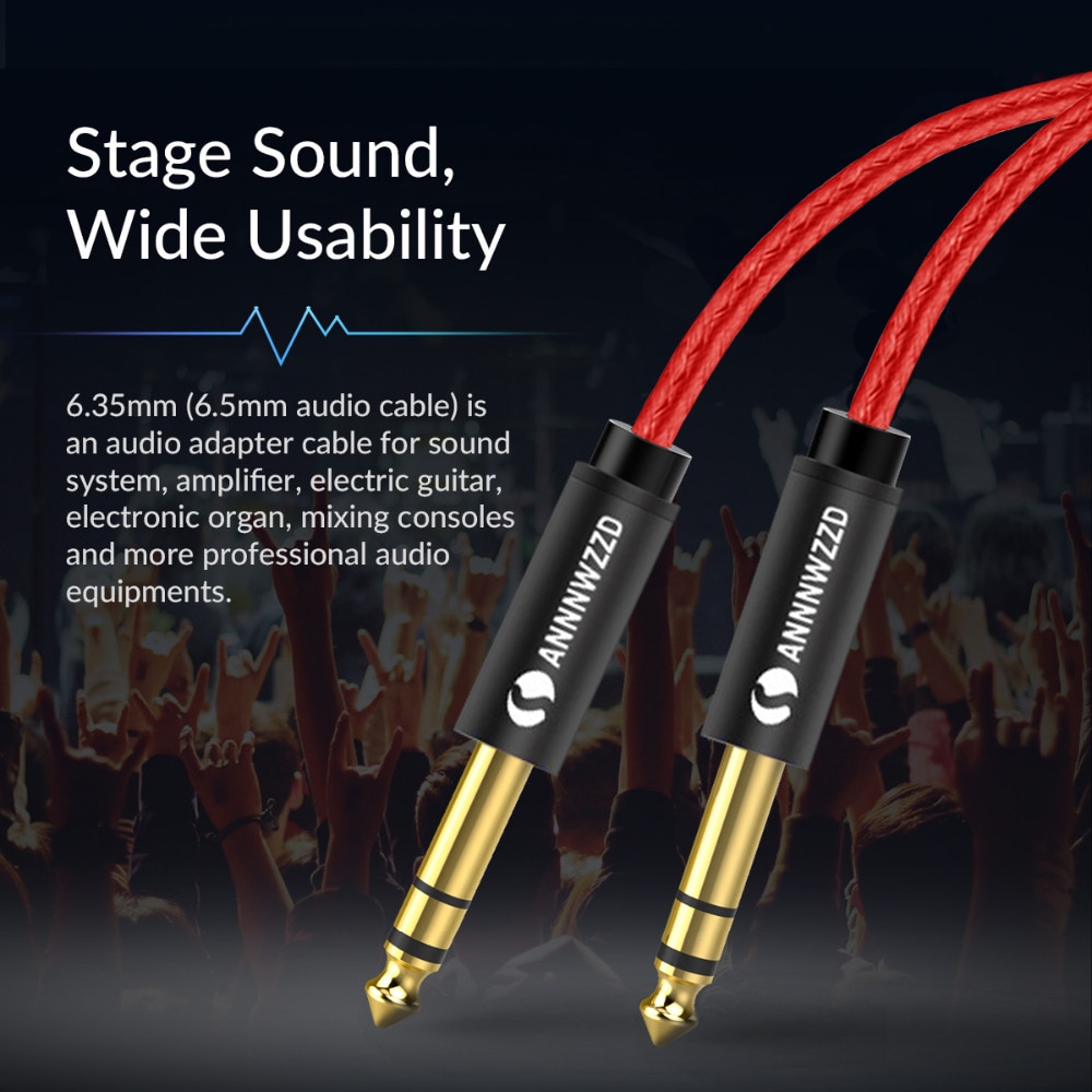 6,35mm zu 6,35mm Stereo Kabel 1/4 Zoll Männlichen TRS Lautsprecher Ampere Kabel Jack für Gitarre Verstärker Tastatur Professionelle Instrument etc