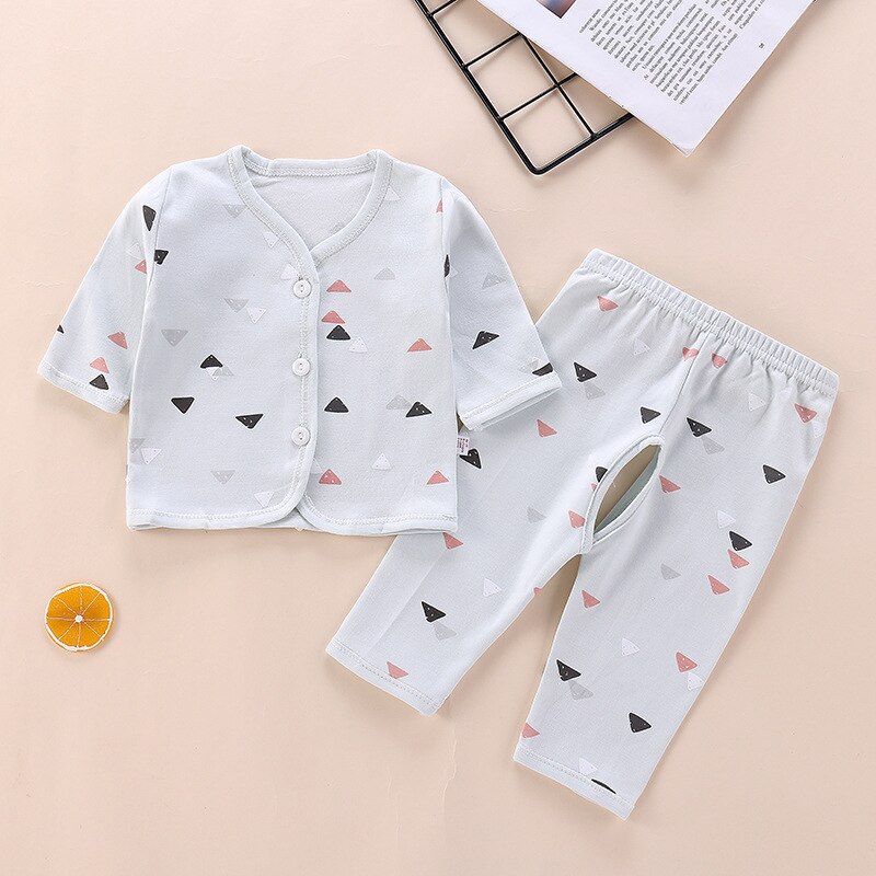Pigiama per neonato abbigliamento invernale per bambini abbigliamento per bambini in cotone 100% Set di abbigliamento per neonato da notte per bambina: C1 / 66 Height 55-66cm