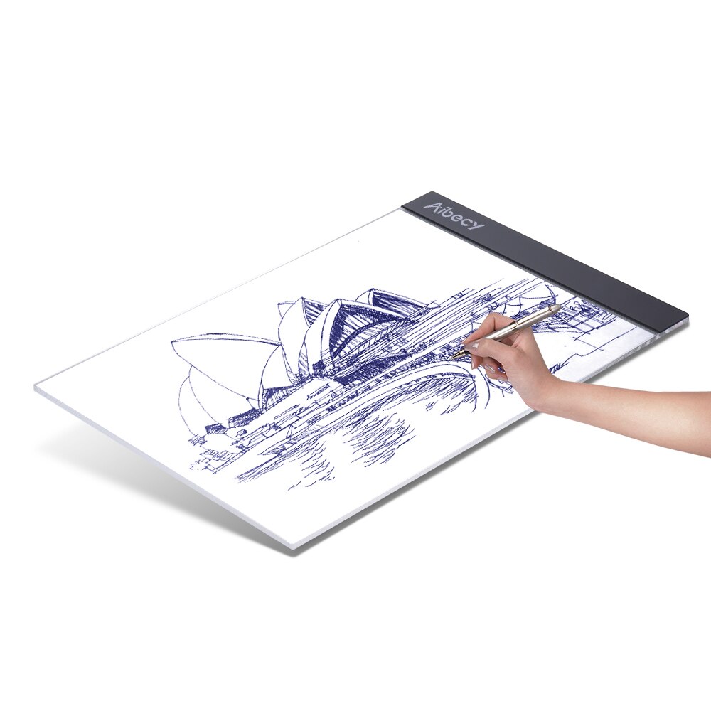 Portable A4 LED Light Box Drawing Tracing Tracer Copy Board Table Pad Panel Copyboard with USB Cable for Animation Sketching