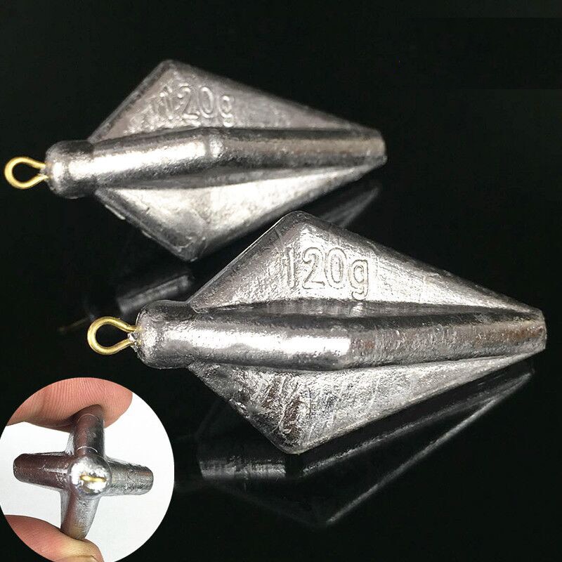 De plomo de 40g, 50g, 60g, 80g, 100g, 120g, 150g, plomo de cuatro esquinas, peso de plomo, tiro dividido en línea, aparejos de pesca, accesorios de gancho 1 pieza