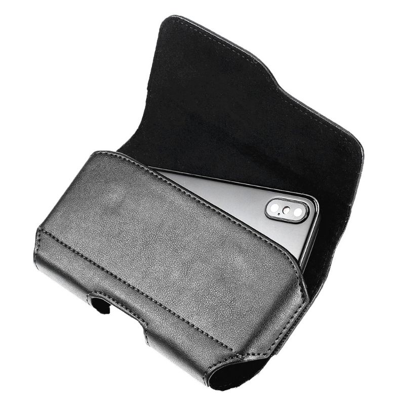 Horizontale Lederen Riem Case Holster Pouch Sleeve Telefoon Houder Voor Mannen Reizen Outdoor