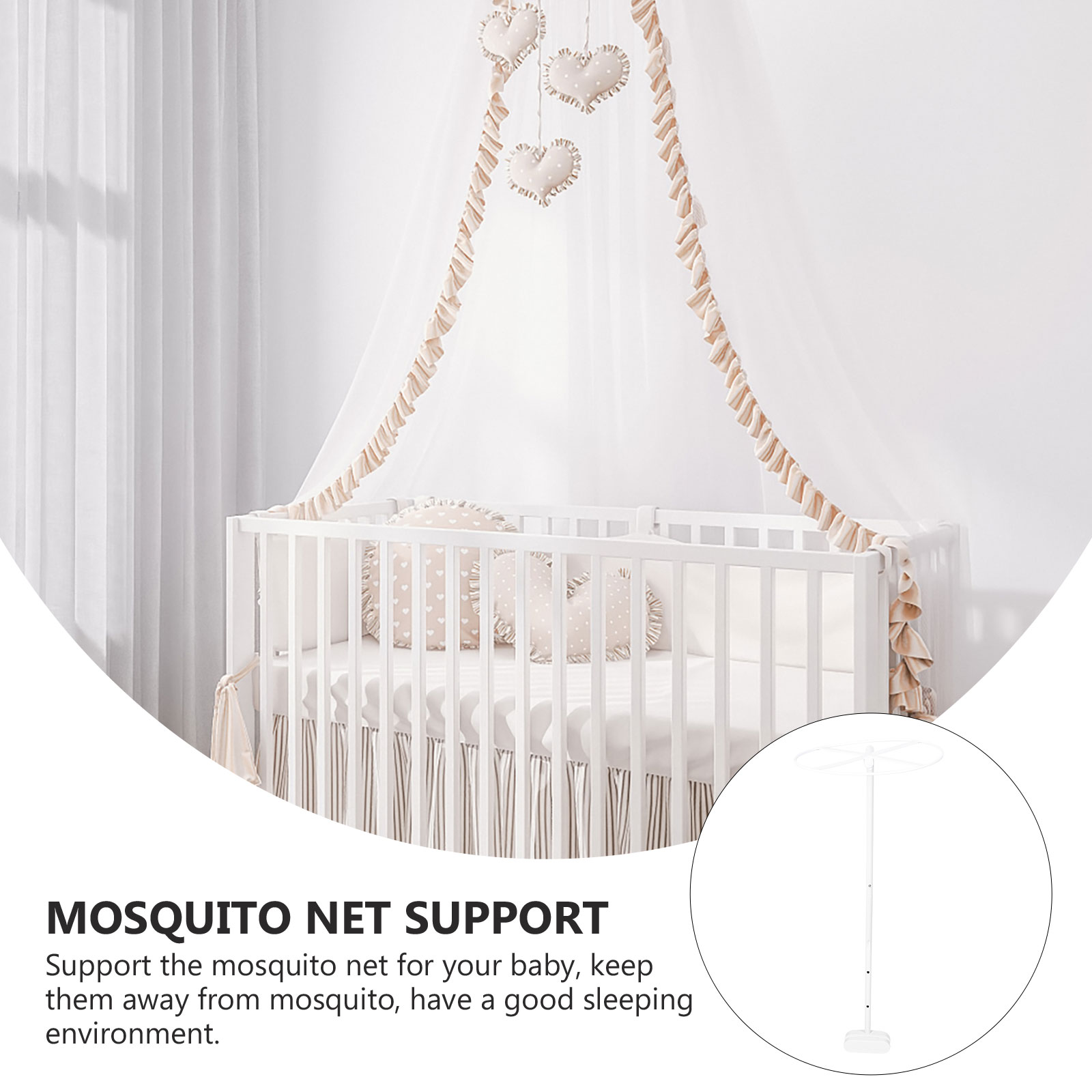 Handy Baby Moskitonetz Ständer Kinderbett für Stahl Baldachin Halter Rack