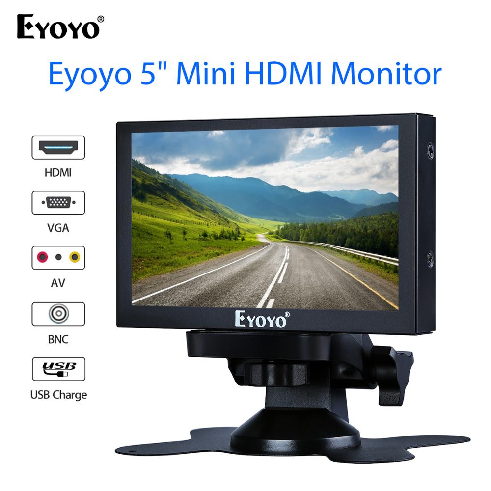 Eyoyo S501H 5 Inch 800X480 Auto Achteruitkijkspiegel Monitor Met Hdmi Vga Bnc Home Security Achteruitrijcamera Parking Backup Reverse monitor