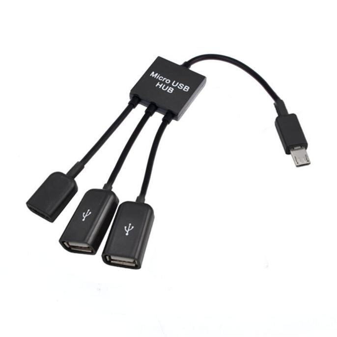 3 In 1 Usb Otg Kabel Adapter Micro Usb Hub Usb Otg Host Hub Adapter Voor Samsung Galaxy S2 Samsung galaxy Note Samsung Galaxy S3: Default Title