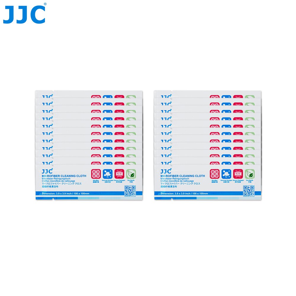 JJC CL-C22 22PCS/LOT Microfiber Cleaning Cloths For Camera Lens, Smart Phone, Tablet, Kindle, Eyeglass, Watch, Jewelry