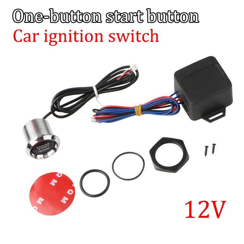 12V Red or Blue LED Car Keyless Engine Start Push Button Switch Ignition Starter Kit one-button Start Button Engine Start Button