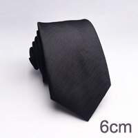 HUISHI Classic Simple Plain Black Mens Ties Business Stripe 8cm And 6cm Neckties Jacquard Woven Polyester Slim Wedding: TP-17