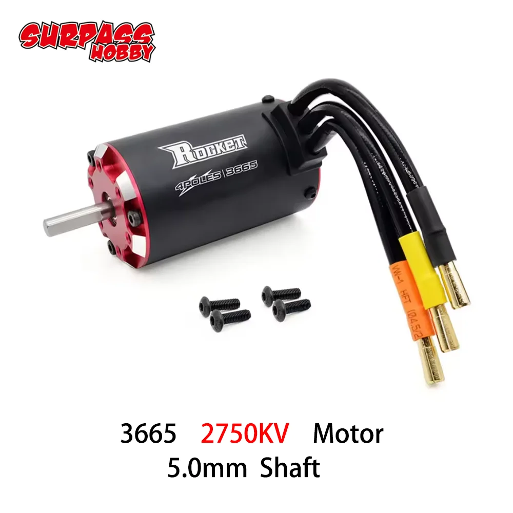 Rocket V2 3650 3660 3665 3670 3674 Motor Supersonische Borstelloze Motor voor 1/8 1/10 RC Auto Afstandsbediening Speelgoed RC Gereedschap: Licht Groen
