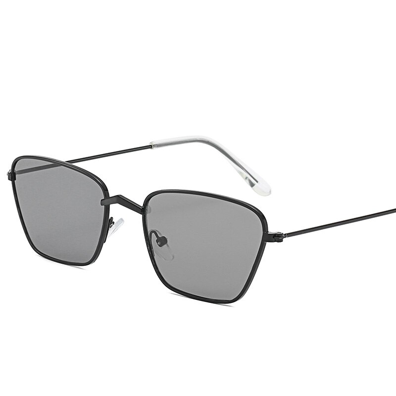 Kvinder metal vandring solbriller mænd retro små firkantede solbriller kvindelige briller stel skærme kørebrille  uv400: 12- bls 350-c1