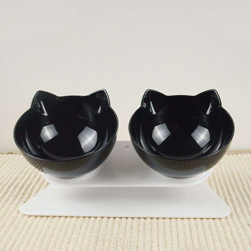 Cuenco de agua para perros y gatos, plástico antideslizante para alimentador, suministros de productos, doble protección del cuello con soporte, Alimentación de Mascotas, 1 Uds.