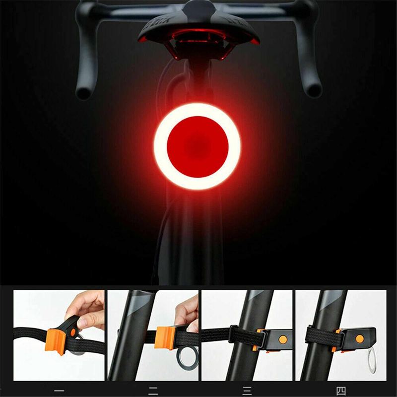 Fiets Achterlicht Usb Oplaadbare Fiets Achterlicht Veiligheid Waarschuwingslampje Fiets Accessoires: Round