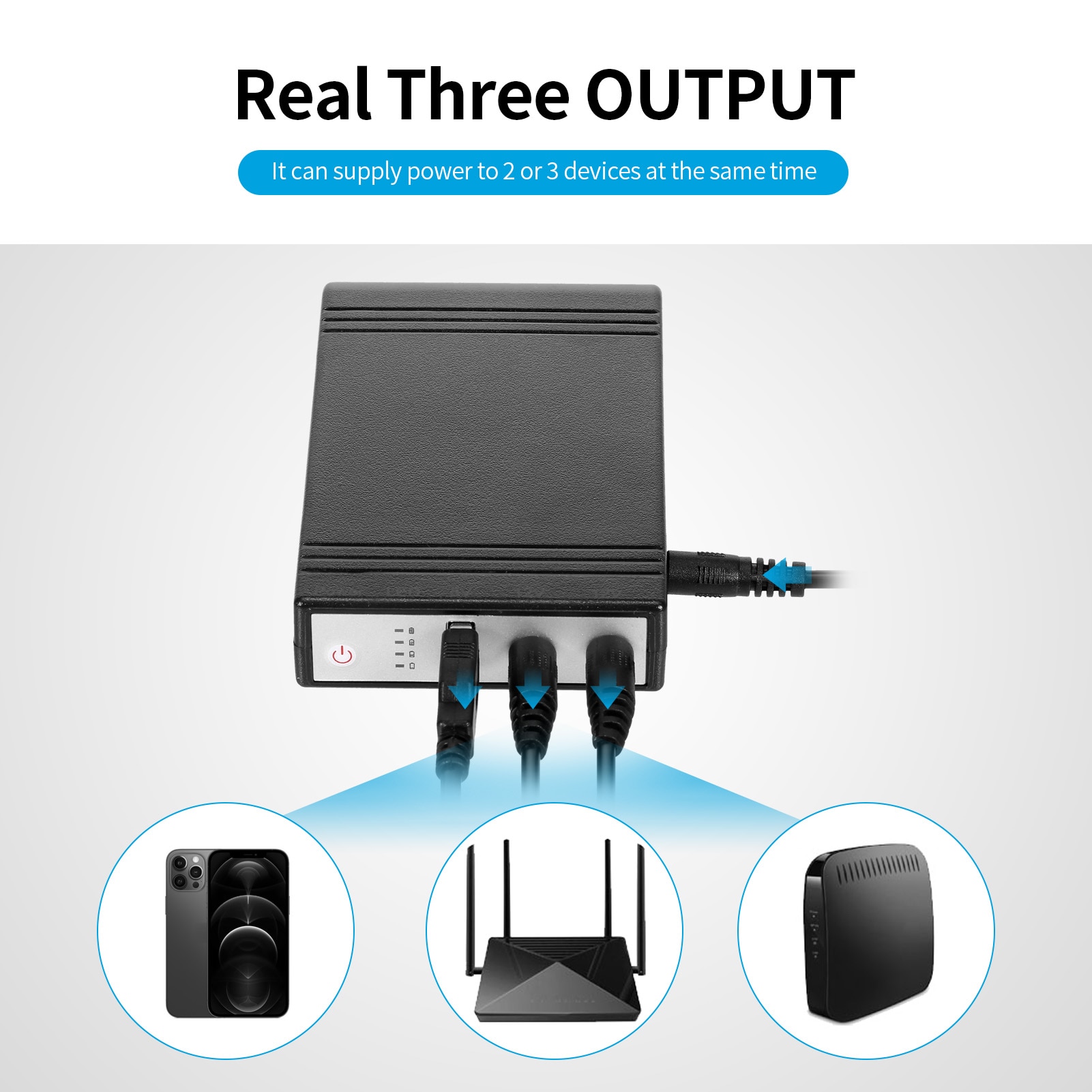 WGP103 Mini DC UPS Wonderful Green Power Multi-Output UPS Uninterruptible Power Supply DC Power Bank 5V-9V-12V Mini DC UPS