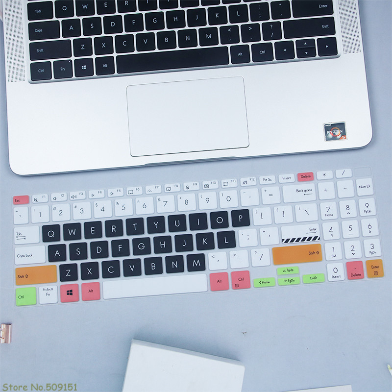 For Asus Vivobook 15 F1504 X1504 X1504ZA X1504V X1504VA X1504Z 15.6 inch Silicone Laptop Keyboard Cover Skin Protector: Blue