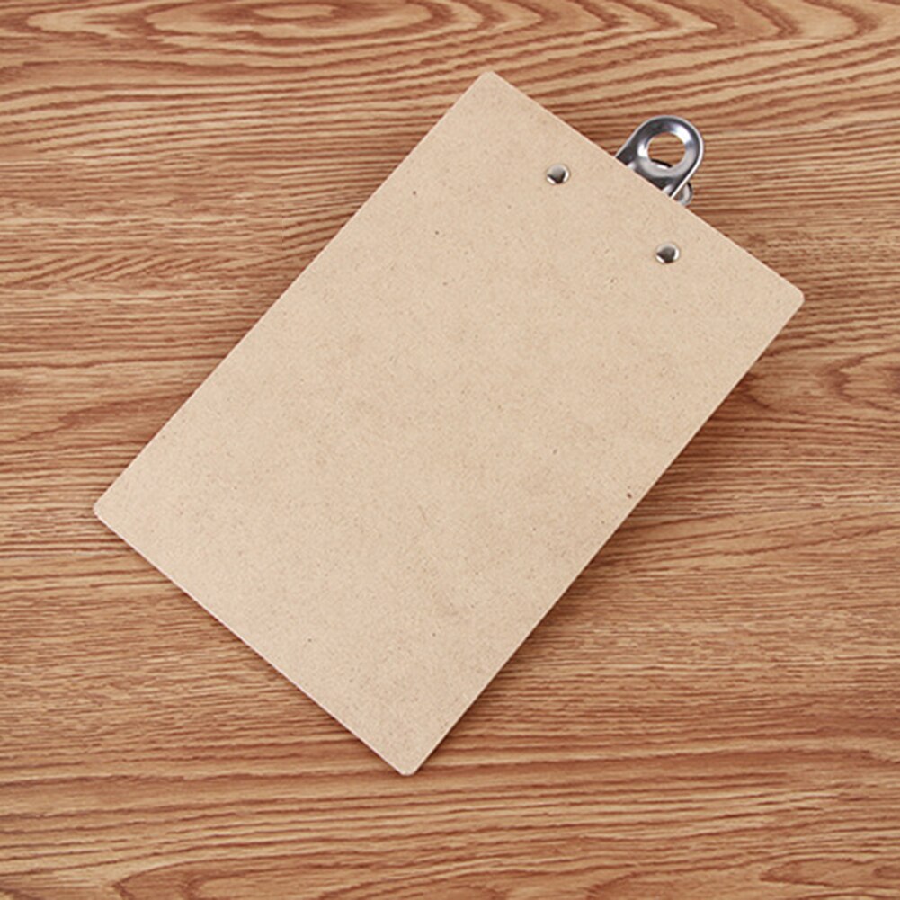 Planche à clipser A4 en bois, papeterie scolaire de bureau avec trou de suspension, Clip métallique Durable, Portable et utile pour Documents fermes