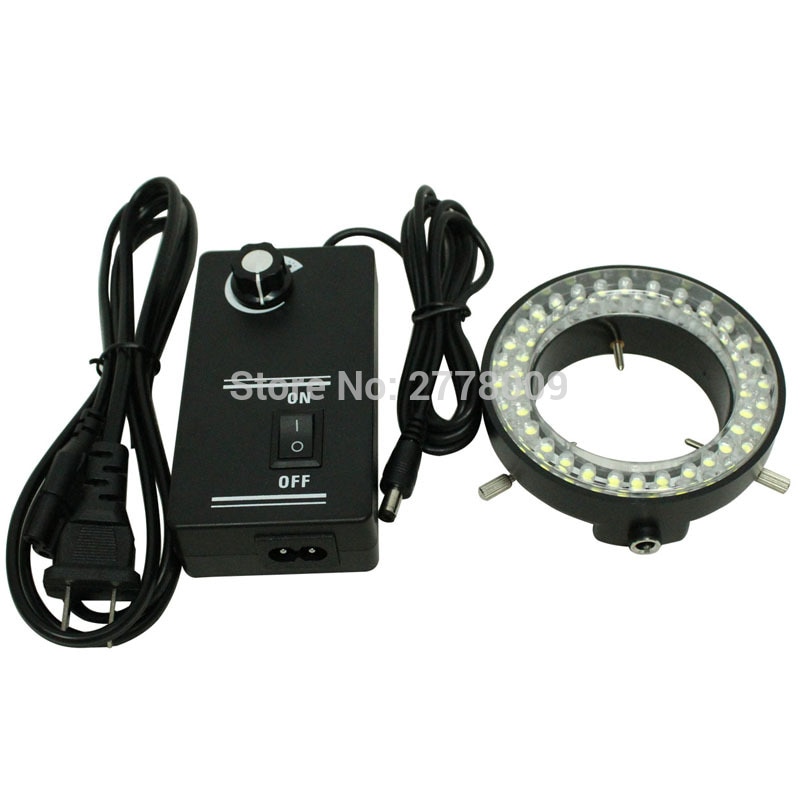 60 LED Anel ajustável Luz iluminador Lâmpada Para Indústria de Vídeo Câmera com Lente Lupa Microscópio Estéreo