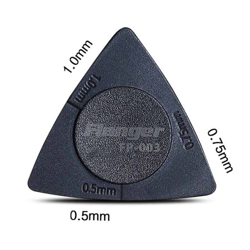 1 st. driehoekige gitaarplectrums 3 in 1 gitaarplectrum 0.5mm+0.75mm+1mm st. + abs draagbare plectrums gitaaraccessoires plectrums flanger fp -003