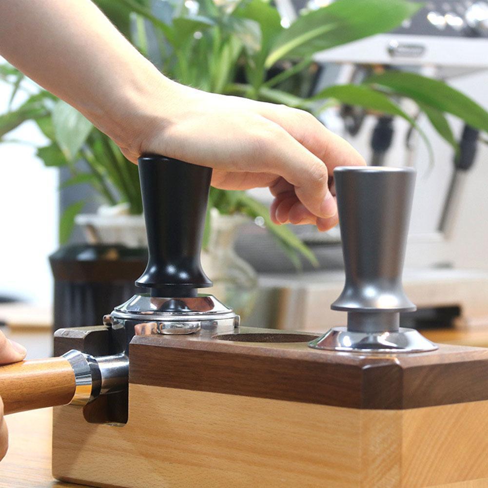 51/53/58mm Adjustable Depth Coffee Tamper Calibrated Tamper Steel Distributor Espresso Barista Pressure Steady Tools A0Z7