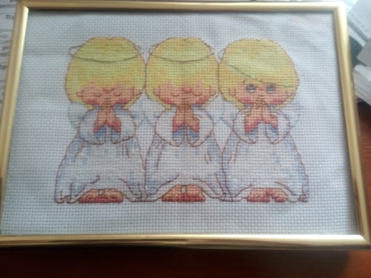 Il pregare piccoli angeli punto croce kit del capretto del bambino 18ct 14ct 11ct contato filo di cotone della stampa del ricamo FAI DA TE cucito a mano