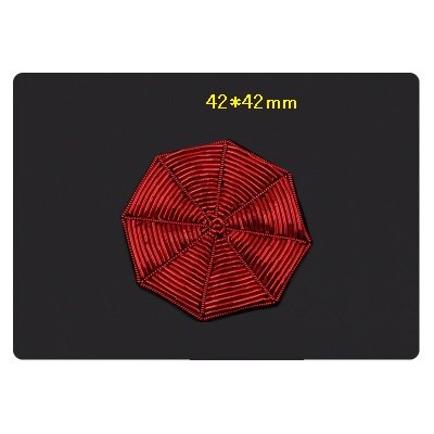 DIY 3D Hand embroidered badges Starfish/sunflower/Strawberry/moon Armband applique for Coat Trousers Bag Brooch: Red umbrella