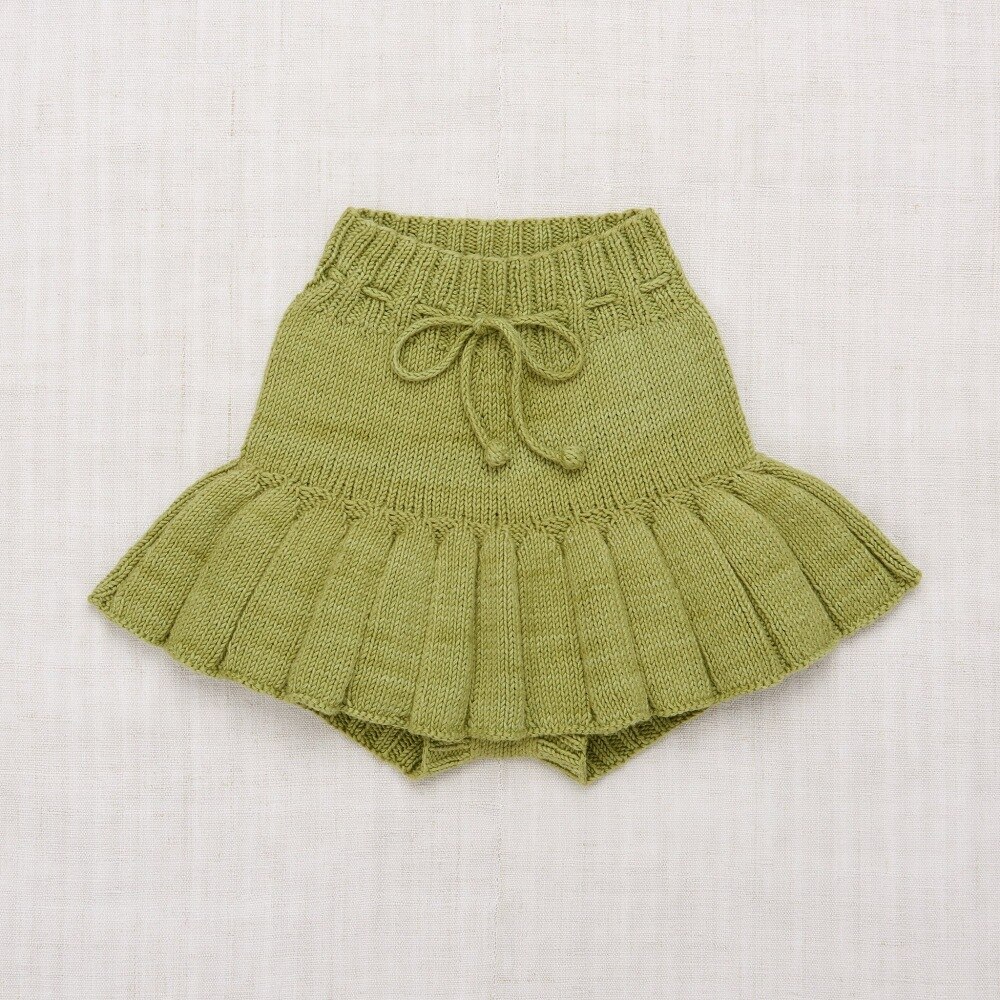 Baby Meisjes Rok Gebreide Babykleertjes Herfst Winter Ruffle Tulle Peuter Rok Met Shorts Katoen Kinderen Rokken Voor Meisje 1-5Y: green / 6m