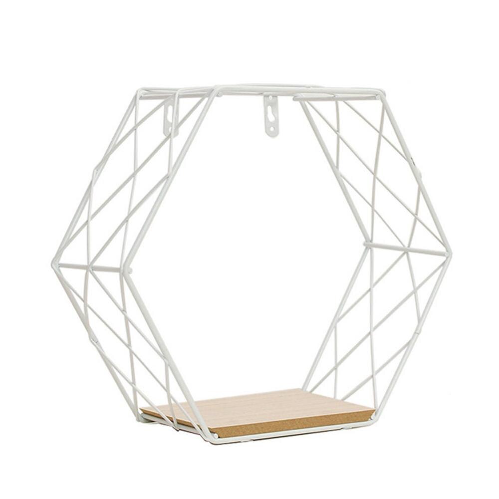 Nordique, avec cordons en métal, pour Photos cartes postales, cadre d'affichage, rangement artistique, café, cœur, étagère murale à Clips, décoration de la maison support étagères: White Grids