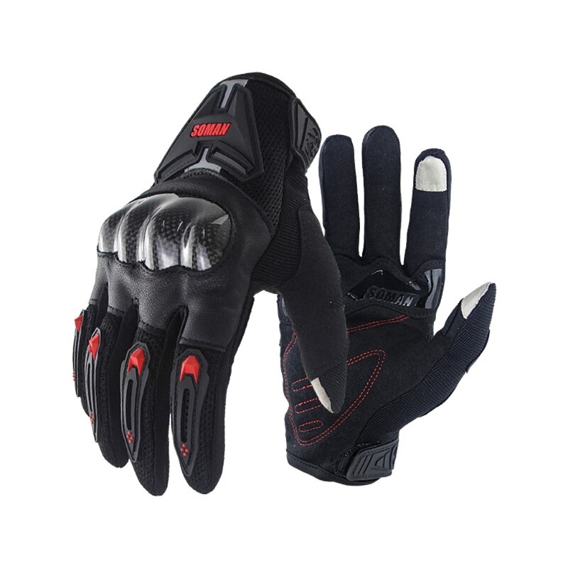 Motorcycle Gloves Carbon Fiber Motorbike Biker Racing Riding Moto Gloves Screen R2LC