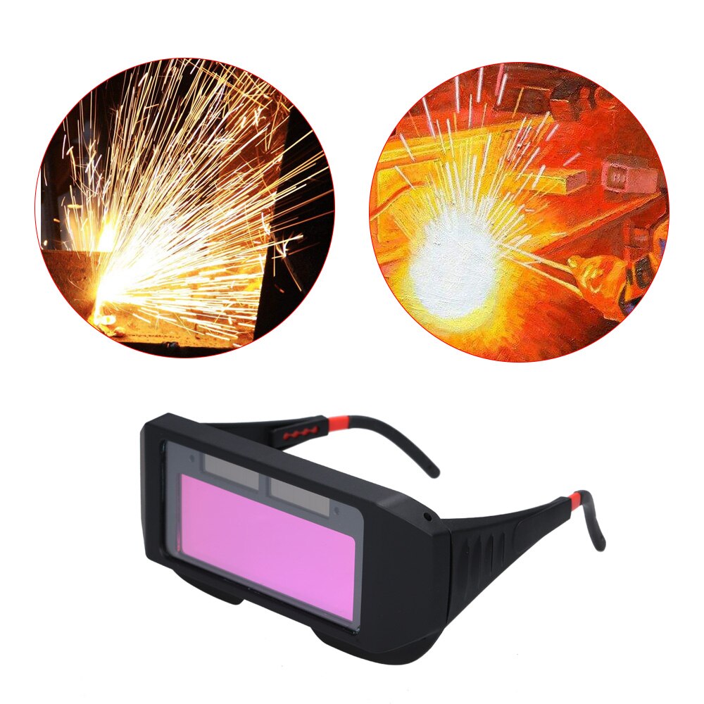 Solar Powered Auto Darkening Welding Glass Photoelectric Welding Mask Helmet Practical Eyes Goggle Workplace Safety Protection