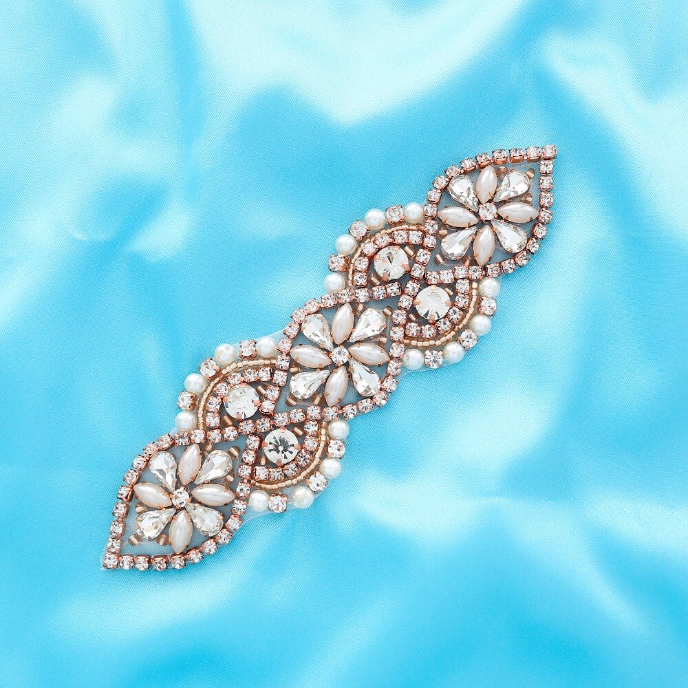 Silver Gold Rhinestone Crystal Applique Trouwjurk Riem Bruids Sjerp Bruidsmeisjes Riem Beade Trouwjurk Accessoires