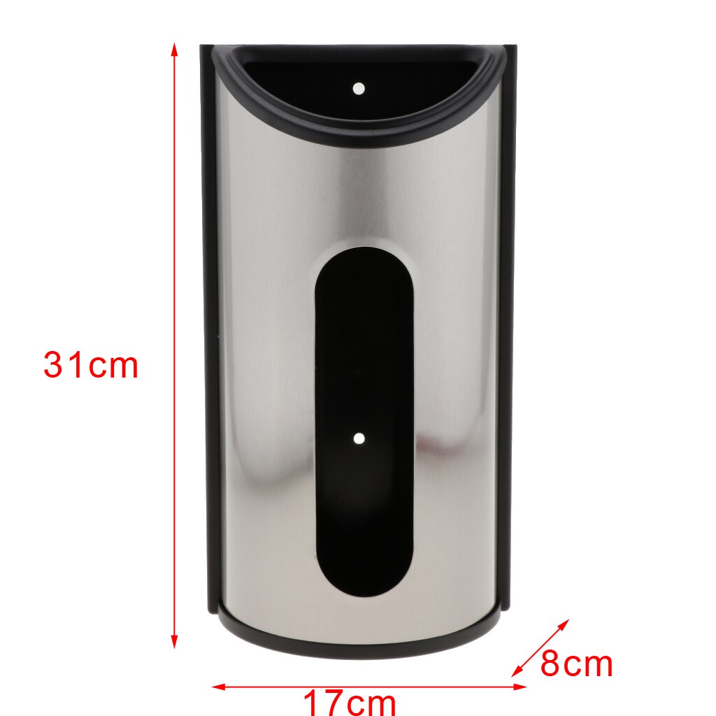 Stainless Steel Grocery Bag Dispenser Kitchen Home Organizer Plastic Grocery Bag Holder Dispenser - Wall Mounted