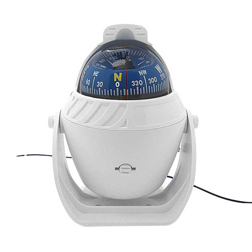 Waterproof Navigation Compass with Electronic LED Light Sea Boat Pivoting Compass For Marine Navigation Positioning Compass
